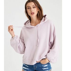 American eagle DropShoulder Balloon Sleeve Hoodie
